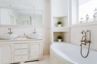 Victorian White Bathroom Design