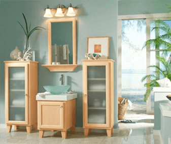 Minimal Pine Bathroom Design